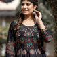 Gown Cotton Black Print Gown