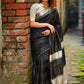 Trendy Saree Raw Silk Black Weaving Saree