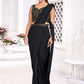 Designer Imported Black Broches Saree