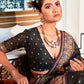 Trendy Saree Satin Silk Black Weaving Saree