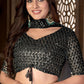 A Line Lehenga Net Black Embroidered Lehenga Choli