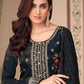 Salwar Suit Jacquard Silk Black Digital Print Salwar Kameez