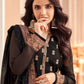 Pakistani Salwar Suit Jacquard Black Embroidered Salwar Kameez