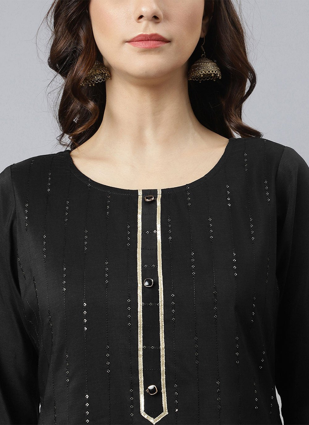 Salwar Suit Poly Silk Black Embroidered Salwar Kameez