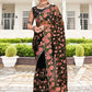Classic Net Black Embroidered Saree
