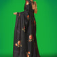 Classic Satin Black Digital Print Saree