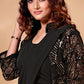 Classic Imported Black Sequins Saree