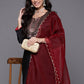 Salwar Suit Rayon Viscose Black Embroidered Salwar Kameez