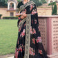 Classic Silk Black Digital Print Saree