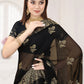 Contemporary Silk Black Embroidered Saree