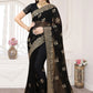 Contemporary Silk Black Embroidered Saree