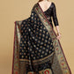 Contemporary Silk Black Jacquard Work Saree
