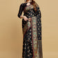 Contemporary Silk Black Jacquard Work Saree