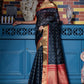 Trendy Saree Silk Black Woven Saree