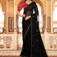 Trendy Saree Chinon Black Sequins Saree