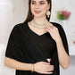Trendy Saree Georgette Black Embroidered Saree