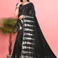 Trendy Saree Georgette Black Sequins Saree