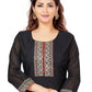 Salwar Suit Chanderi Black Embroidered Salwar Kameez