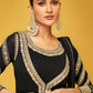 Salwar Suit Georgette Black Embroidered Salwar Kameez