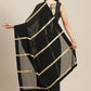 Trendy Saree Georgette Black Strips Print Saree