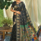 Contemporary Silk Black Woven Saree