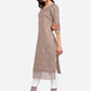 Pant Style Suit Blended Cotton Brown Embroidered Salwar Kameez