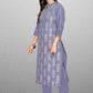 Pant Style Suit Blended Cotton Lavender Print Salwar Kameez