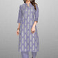 Pant Style Suit Blended Cotton Lavender Print Salwar Kameez