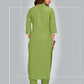 Pant Style Suit Blended Cotton Green Print Salwar Kameez