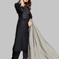 Pant Style Suit Blended Cotton Black Embroidered Salwar Kameez