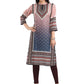 Designer Kurti Muslin Blue Pink Digital Print Kurtis