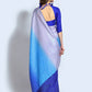 Shaded Saree Georgette Blue Pink Sequins Saree