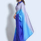Shaded Saree Georgette Blue Pink Sequins Saree