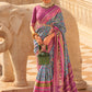 Classic Patola Silk Blue Purple Weaving Saree
