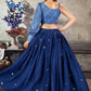 Readymade Lehenga Choli Art Silk Blue Embroidered Lehenga Choli