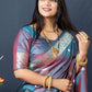 Contemporary Banarasi Silk Blue Weaving Saree