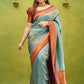 Trendy Saree Banarasi Silk Blue Jacquard Work Saree
