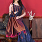 Classic Katan Silk Blue Patch Border Saree