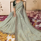 Classic Georgette Blue Patch Border Saree