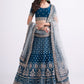 Lehenga Choli Georgette Blue Cord Work Lehenga Choli