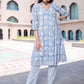 Casual Kurti Muslin Blue Digital Print Kurtis