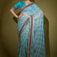Classic Chiffon Blue Lace Saree