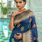 Classic Silk Blue Woven Saree