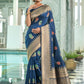 Classic Silk Blue Woven Saree