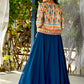 Readymade Lehenga Choli Georgette Blue Plain Lehenga Choli