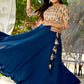 Readymade Lehenga Choli Georgette Blue Plain Lehenga Choli