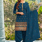 Salwar Suit Georgette Blue Embroidered Salwar Kameez