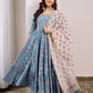 Pant Style Suit Cotton Blue Digital Print Salwar Kameez