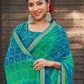 Classic Brasso Chiffon Blue Patch Border Saree