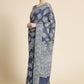Classic Cotton Lucknowi Blue Chikankari Work Saree